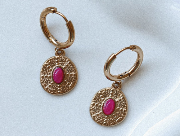 BRIELLE fuchsia earrings