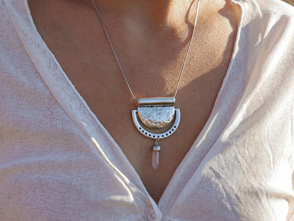 Collier FREYA | Quartz rose