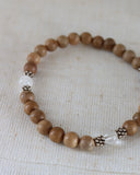 Bracelet LAURIANE || Bois et quartz