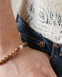 Bracelet LAURIANE || Bois et quartz