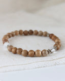 Bracelet LAURIANE || Bois et quartz