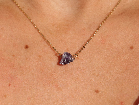 AMÉTHYST necklace | stainless steel