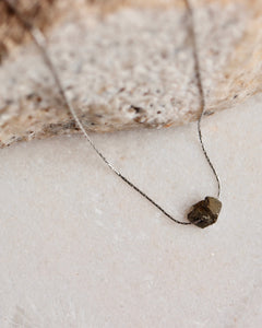 Collier PYRITE argent