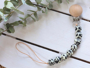 Baby | Leopard pacifier clip