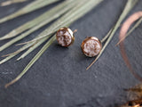 Boucles DRUZY taupe/ 8mm