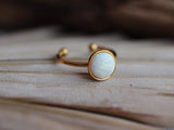 Gold FIRE OPAL ring | adjustable