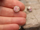 DRUZY earrings pink/ 8mm