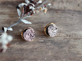 Boucles DRUZY or rose /12mm