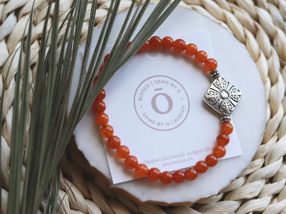 Orange CORNALINE stone bracelet