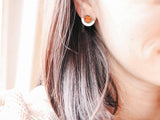 Burnt orange DRUZY earrings | charmed studs