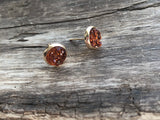 DRUZY earrings amber/ 8mm