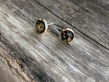 DRUZY earrings gold foil/ 8mm/10mm