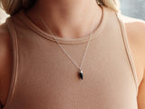 STERLING SILVER onyx necklace
