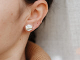 Howlite hank earrings