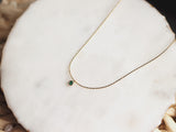 Emerald zircon necklace